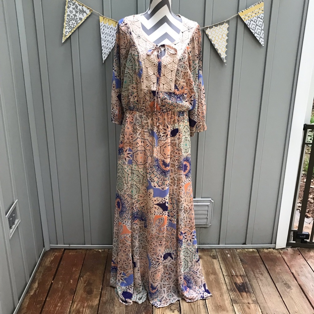 Anthropologie Meadow Rue Oswego BOHO Maxi Dress